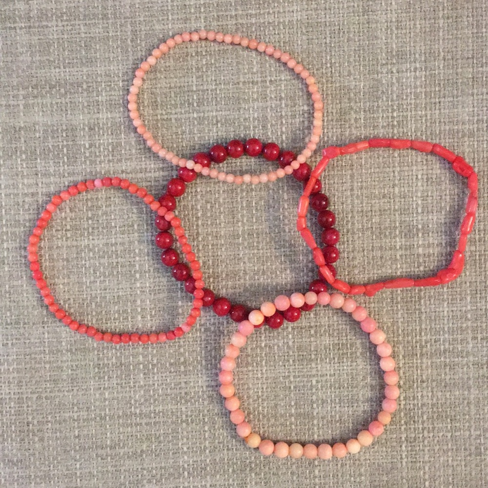 Stacked beaded bracelet set
